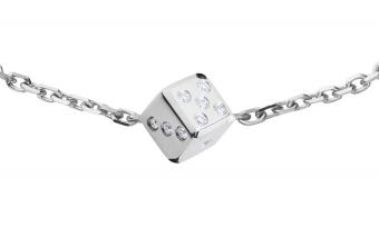 Black & Silver Dice Charm Bracelet